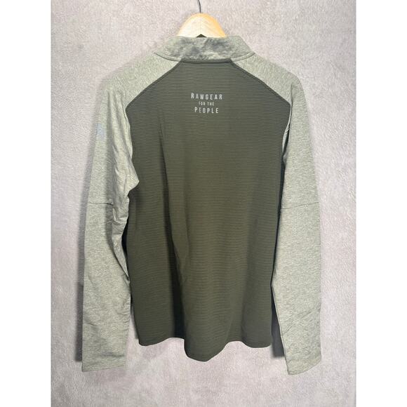 Rawgear Quarter‎ Zip Long Sleeve Pullover Shirt Green Mens Small NWT - Picture 2 of 7